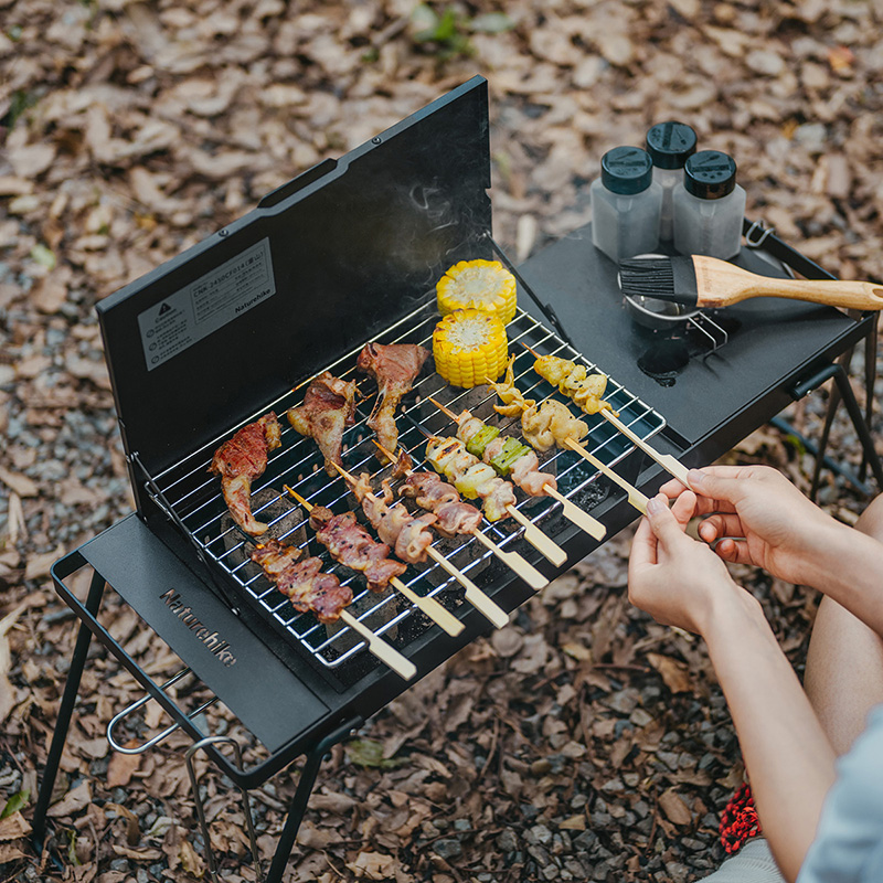 Naturehike cestovný skladací gril so stolíkom 2v1 - 3,5 kg